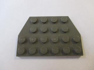 Lego Klín, placaté 4 × 6 tmavě šedá, snížené rohy