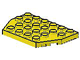 Lego Klín, placaté 4 × 6 žlutá, snížené rohy