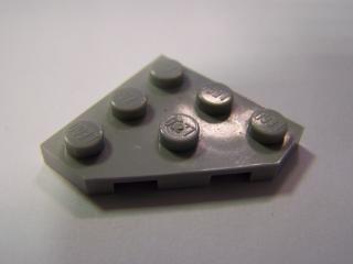 Lego Klín placatý 3 × 3 zkosený roh světle modrošedá