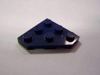 Lego Klín placatý 3 × 3 zkosený roh tmavě modrá