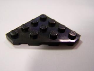 Lego Klín placatý 4 × 4 zkosený roh černá