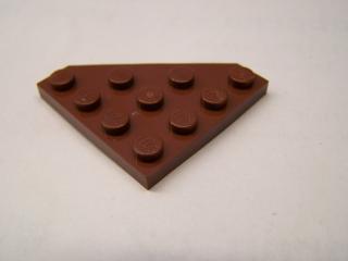 Lego Klín placatý 4 × 4 zkosený roh červenohnědá