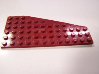 Lego Klín placatý 6 × 12 levý tmavě červená