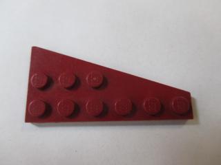 Lego Klín placatý 6 × 3 levý tmavě červená