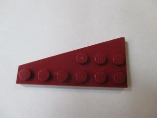 Lego Klín placatý 6 × 3 pravý tmavě červená