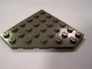 Lego Klín placatý 6 × 6 zkosený roh tmavě šedá