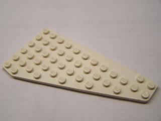 Lego Klín placatý 7 × 12 levý křídlo bílá