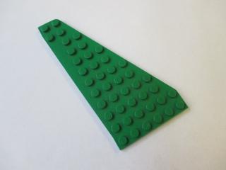 Lego Klín placatý 7 × 12 levý křídlo zelená