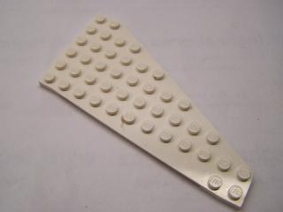 Lego Klín placatý 7 × 12 pravý křídlo bílá