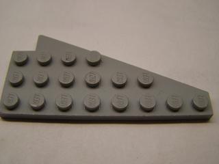 Lego Klín placatý 8 × 4 levý křídlo světle šedá