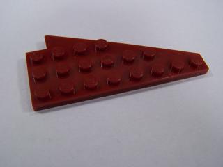 Lego Klín placatý 8 × 4 levý křídlo tmavě červená