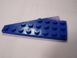 Lego Klín placatý 8 × 4 pravý křídlo modrá