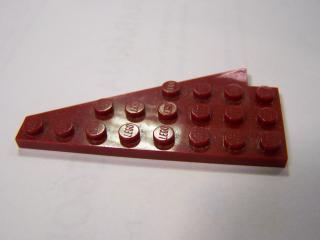 Lego Klín placatý 8 × 4 pravý křídlo tmavě červená