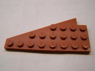 Lego Klín placatý 8 × 4 pravý křídlo tmavě oranžová