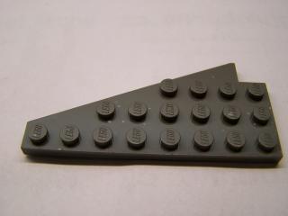 Lego Klín placatý 8 × 4 pravý křídlo tmavě šedá