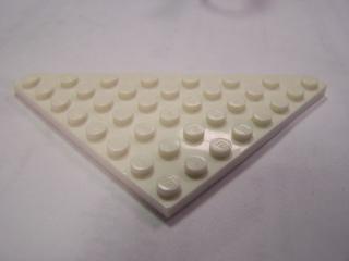 Lego Klín placatý 8 × 8 zkosený roh bílá