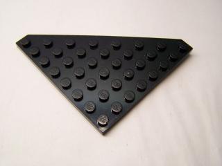 Lego Klín placatý 8 × 8 zkosený roh černá