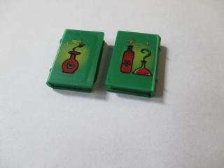 Lego Knížka 2 × 3 s vzorem červených lahvích zelená