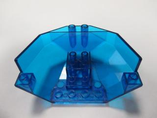 lego kokpit 5 × 8 × 3 průhledná tmavě modrá