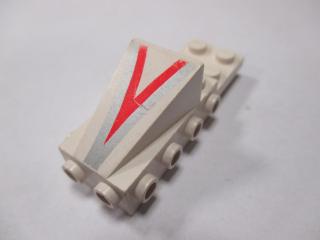 lego kokpit space s potiskem červených a stříbrných pruhů bílá