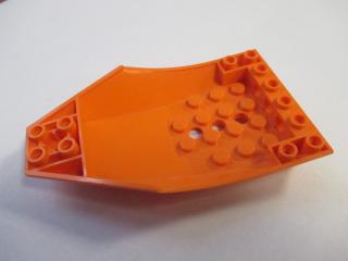 lego kokpit zakřivený 10 × 6 × 2 oranžová