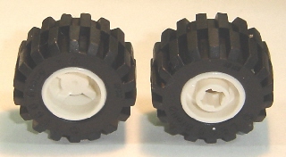 Lego Kolo 11,5 mm × 12mm zkosené hrany bílá
