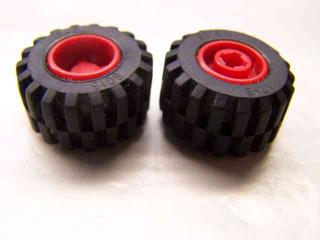 Lego Kolo 11,5 mm × 12mm zkosené hrany červená