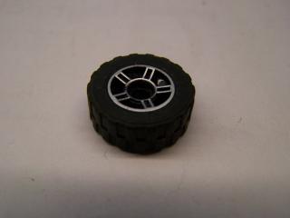 Lego Kolo 11mm × 6mm s 5 paprsky černá pneumatika 14mm × 6mm černá