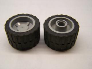 Lego Kolo 18mm × 14mm černá pneumatika 24× 14 světle modrošedá