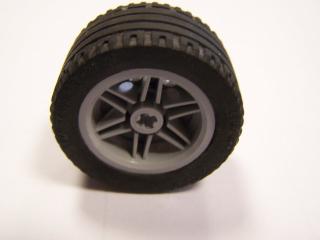 Lego Kolo 30,4mm × 20mm pro křížovou tyč zpevněný okraj černá pneumatika 43,2×22