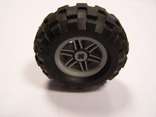Lego Kolo 30,4mm × 20mm pro křížovou tyč zpevněný okraj černá pneumatika 56 × 26