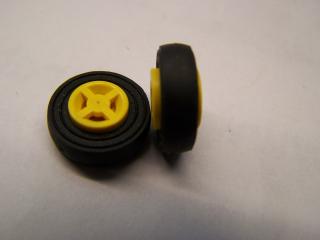 Lego Kolo 8mm × 6mm uzká pneumatika hladká žlutá