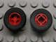 Lego Kolo 8mm × 9mm zkosené hrany červená
