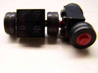 Lego Kolo brick upravené 2 × 2 pneumatika dvojitá černá