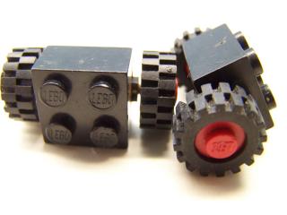Lego Kolo brick upravené 2 × 2 pneumatika terénní černá