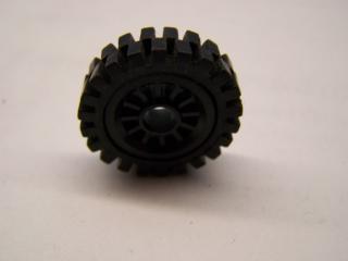 Lego Kolo paprskové 2 × 2 s otvorem s černou pneumatikou černá