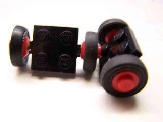 Lego Kolo placaté upravené 2 × 2 pneumatika 14mm × 4mm černá