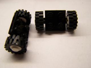 Lego Kolo placaté upravené 2 × 2 pneumatika terení disk bílý černá