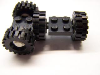 Lego Kolo placaté upravené 2 × 2 pneumatika terení střední disk bílý černá