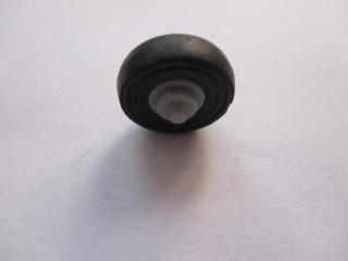 Lego Kolo v středu kola malý nop černá pneumatika 14mm × 4mm světle šedá