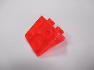 Lego konzole 1 × 2 - 2 × 2 průhledná neonově oranžová