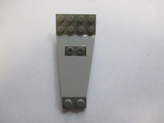 Lego Křídlo deska dvoupatrová 8 × 4 a 2 × 3 1/3 nahoru světle šedá