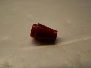Lego Kužel 1 × 1 otevřený nop tmavě červená