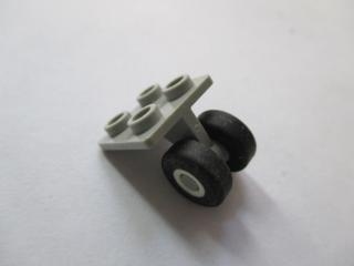 Lego Letadlové placaté upravené 2 × 2 s tenkým držákem na dvě kola pevné čepy
