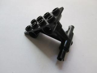 Lego Letadlové placaté upravené 2 × 4 tenké dolní vzpěry s nopy černá
