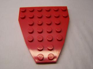 Lego Lodní oblouk placatý 7 × 6 bez zářezu červená