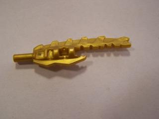 Lego Meč zoubkovaný s držákem na tyč perleťově zlatá