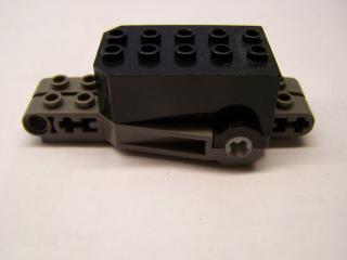 Lego Motor na setrvačník 9 × 4 × 2 1/3 s tmavě šedou základnou (motor 7) černá