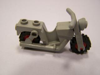 Lego Motorka starý typ červená kola světle šedá