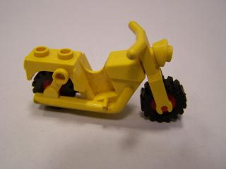 Lego Motorka starý typ červená kola žlutá